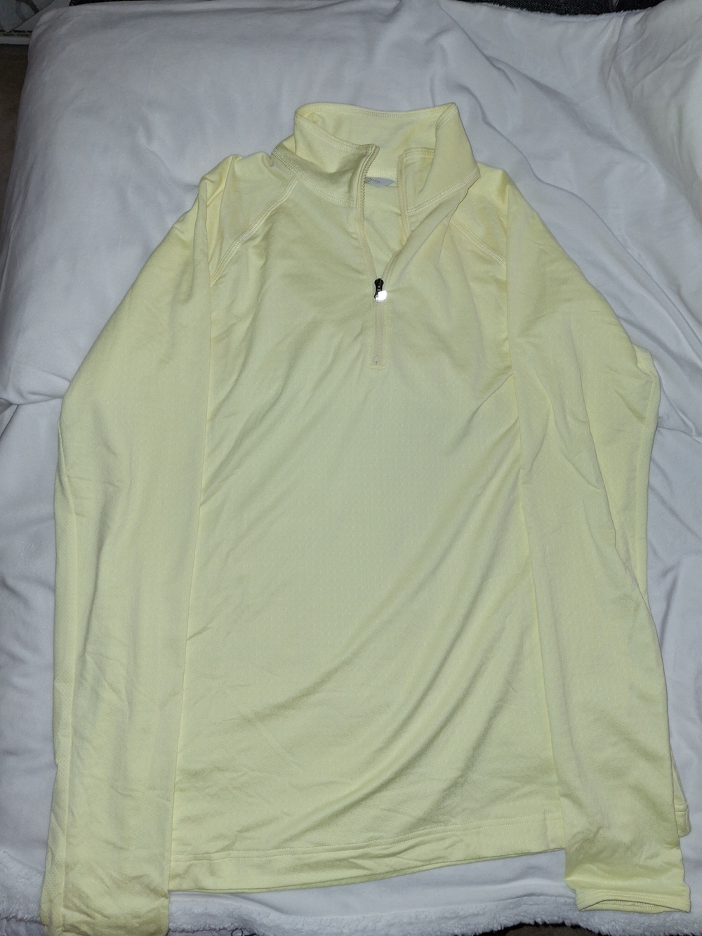 Callaway Women's Long Sleeve Quarter-Zip Top in Pale Yellow